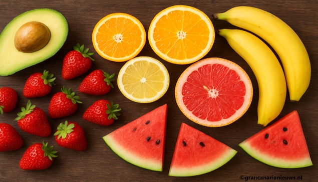 De verborgen reis van fruit van Mercalaspalmas naar het toeristische feest van Maspalomas